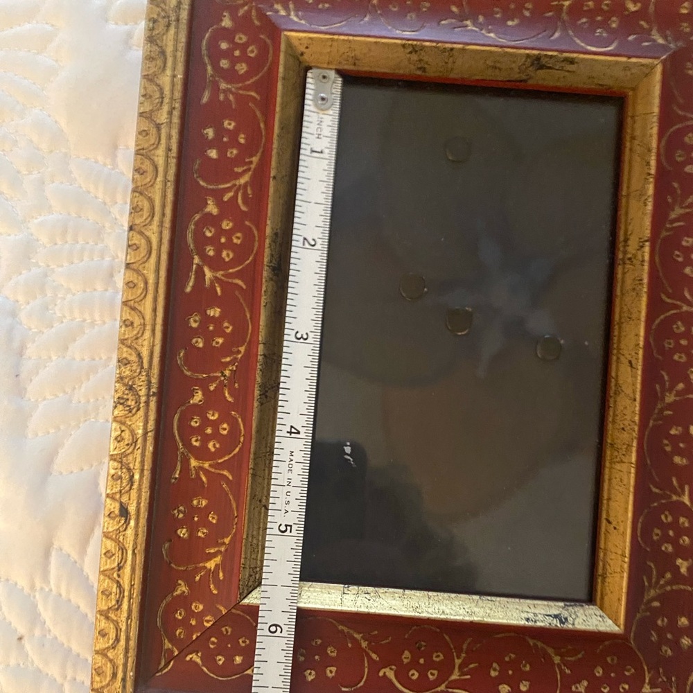 Red and Gold Decorative Picture Frame - Picture 3 of 4